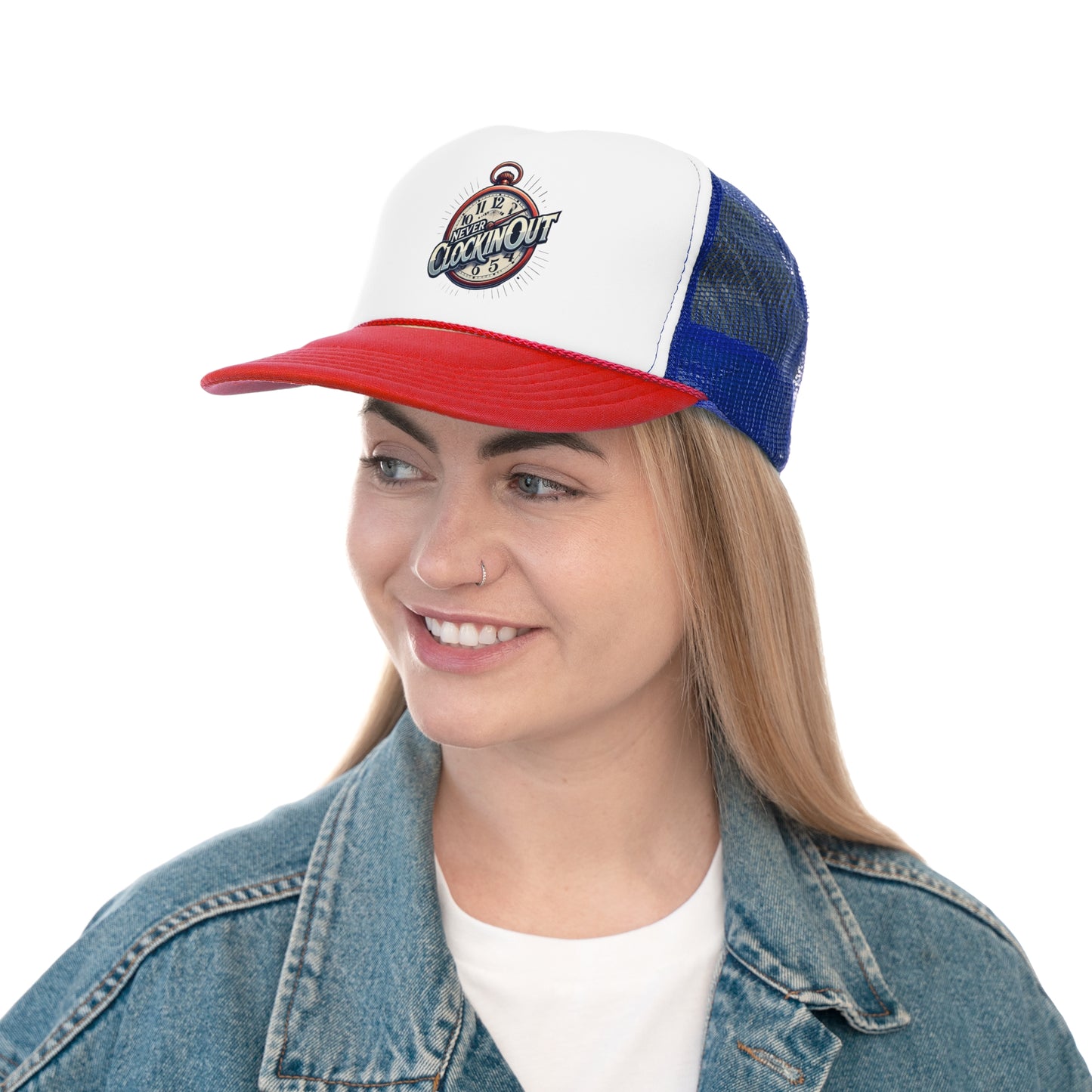 Retro 'Never Clocking Out' Trucker Cap - Perfect for Work Enthusiasts