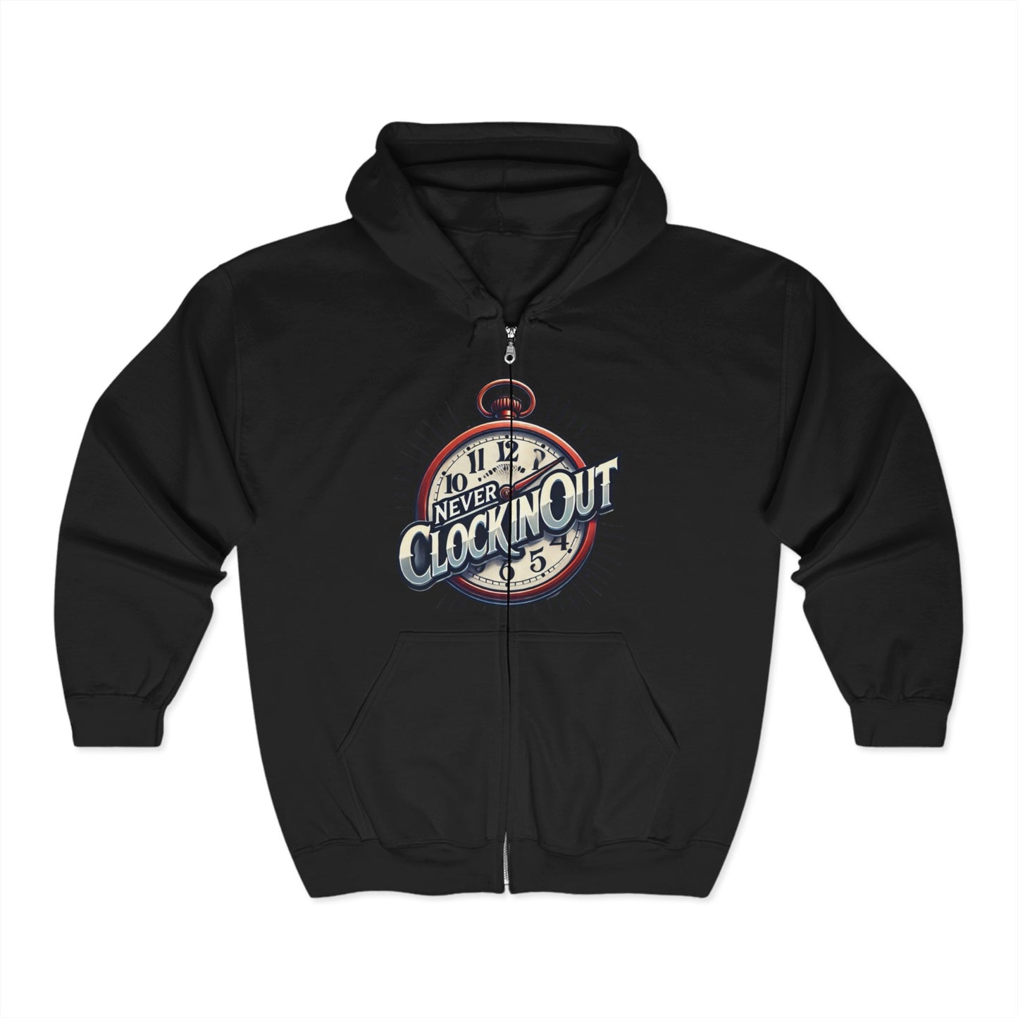 Never Clocking Out Unisex Heavy Blend™ Full Zip Hoodie